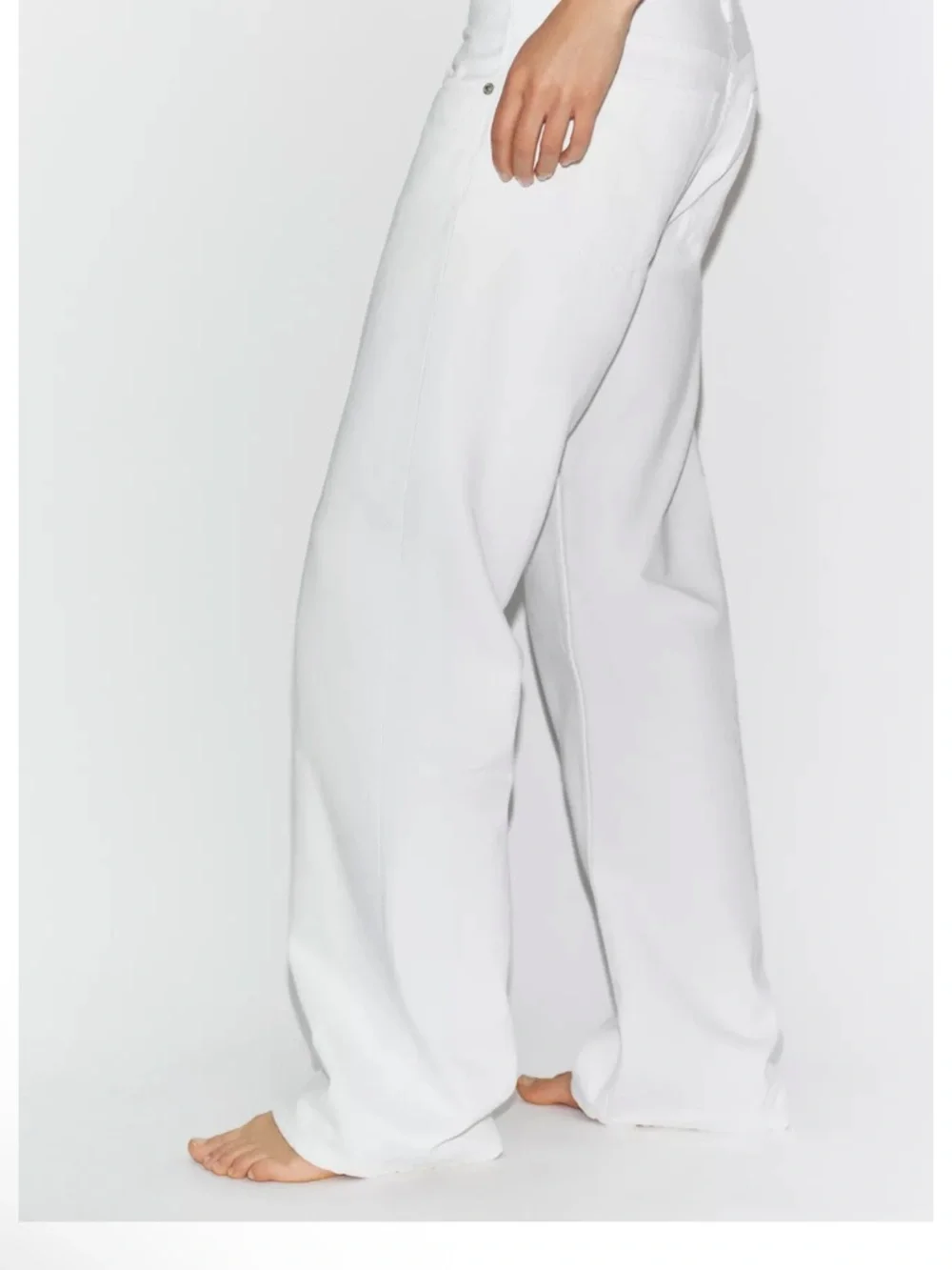 Zara White Wide Leg Jeans - Picture 3 of 5